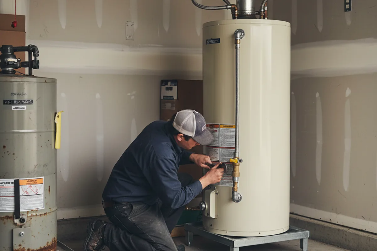 Water heater and shutoff valve replacement in Healdton